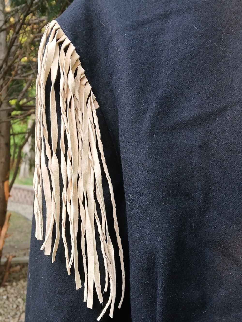 Double-D RanchwearVintage Military Cavalry Fringe Wool Sz L - Picture 10 of 11